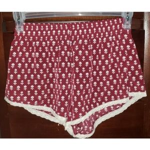 Burgundy shorts